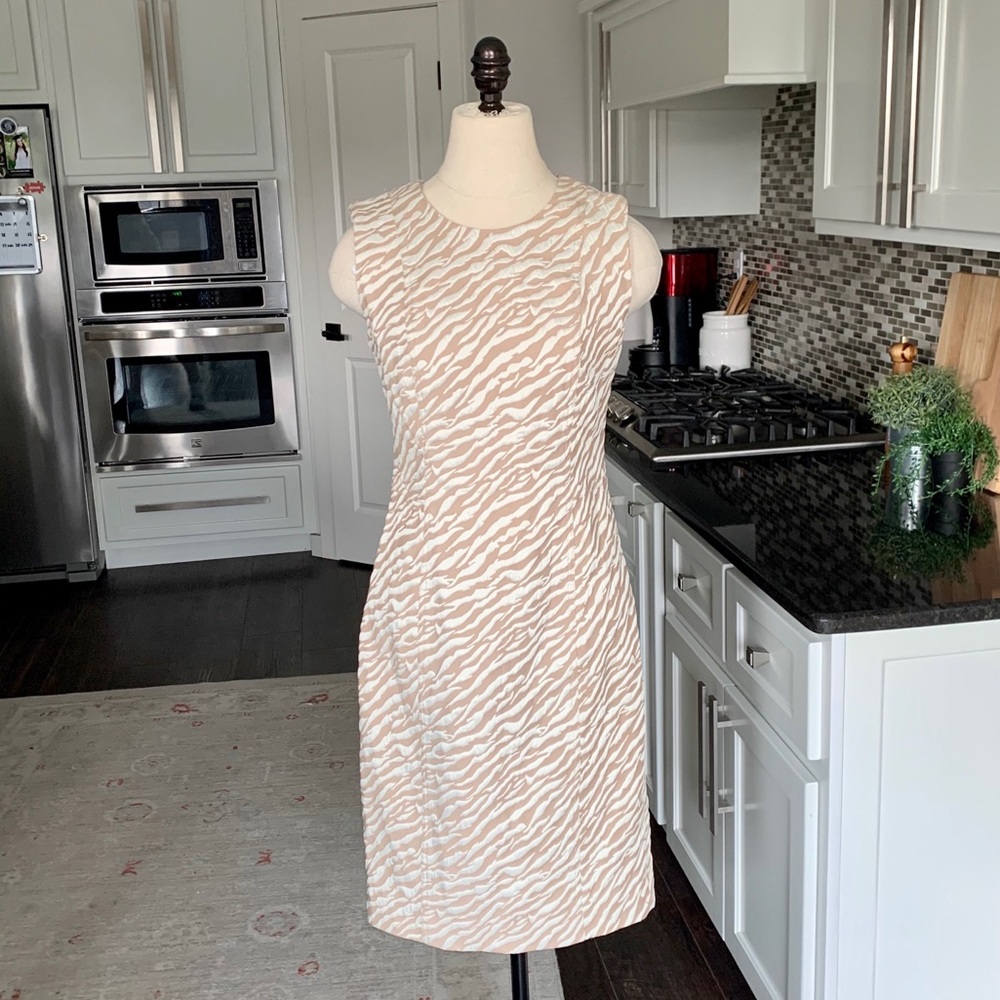 Calvin Klein zebra print sheath dress size 2 XS